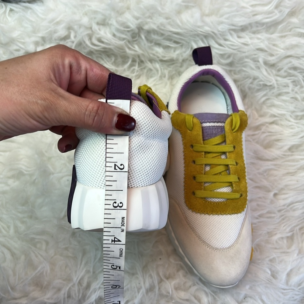 Hermès Women’s Bouncing Low Top White/Yellow/Purple Accents Sneakers Size 36 EU - Picture 11 of 17